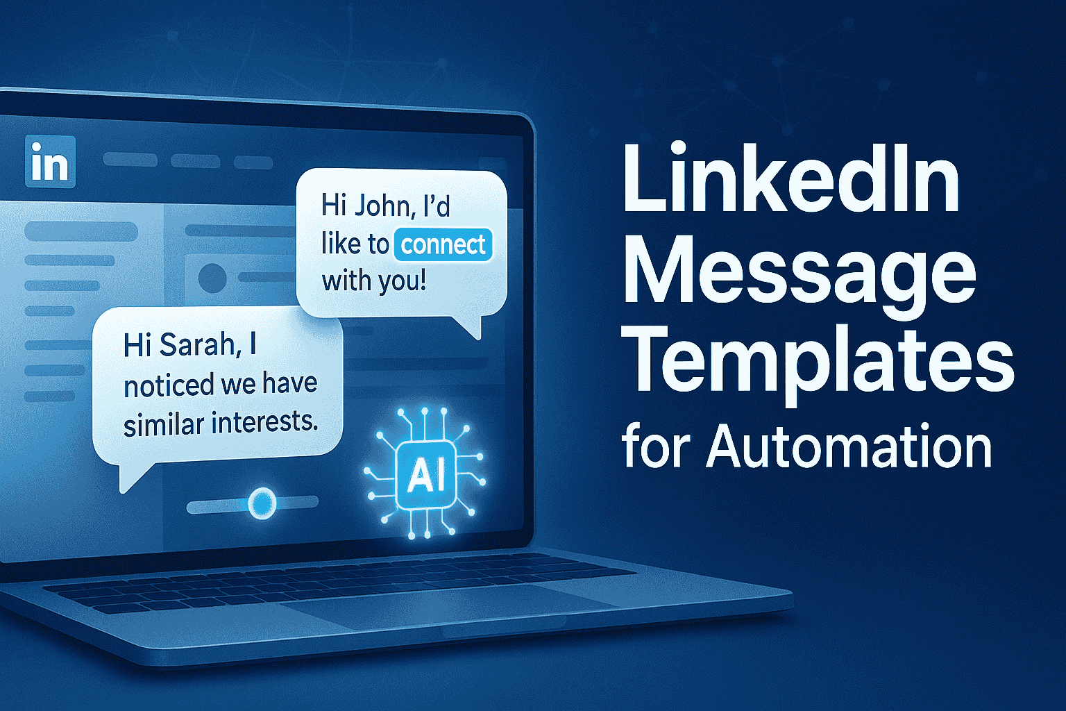 Linkedin Message Format LinkedIn Message Templates for Automation : 3x Replies